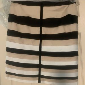 White House Black Market skirt with graduated stripes